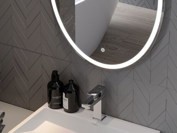 Mexen Elz kopalniško ogledalo z osvetlitvijo 60 x 80 cm, LED 6000K, proti megli - 9802-060-080-611-00