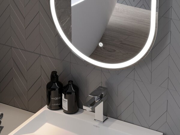 Mexen Bono kopalniško ogledalo z osvetlitvijo 45 x 120 cm, LED 6000K, proti megli - 9816-045-120-611-00