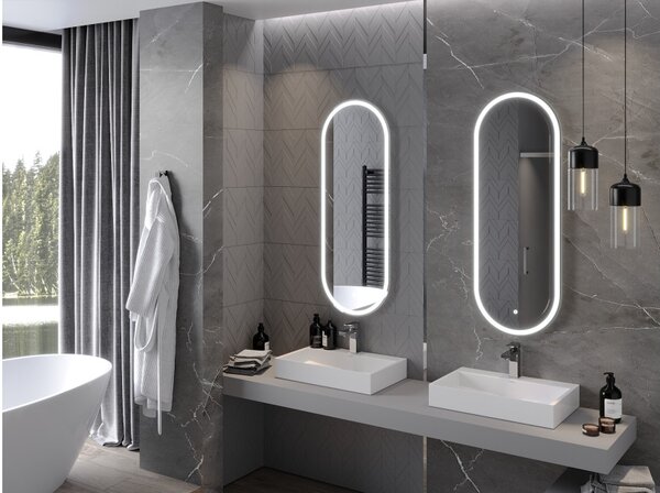 Mexen Bono kopalniško ogledalo z osvetlitvijo 45 x 120 cm, LED 6000K, proti megli - 9816-045-120-611-00