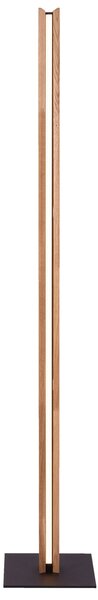 Elobra LED-stoječa svetilka Chile s 4 stranicami, hrast/barvni skrilavec, 150 cm, zatemnjen, Les, Dnevna soba / jedilnica, Les