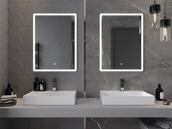 Mexen Navia osvetljeno kopalniško ogledalo 60 x 80 cm, LED 6000K, proti megli - 9803-060-080-611-00