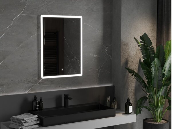 Mexen Navia osvetljeno kopalniško ogledalo 60 x 80 cm, LED 6000K, proti megli - 9803-060-080-611-00