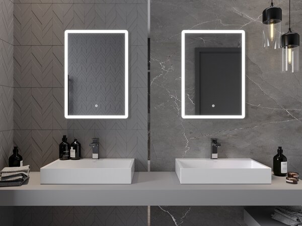 Mexen Navia osvetljeno kopalniško ogledalo 50 x 70 cm, LED 6000K, proti meglenju - 9803-050-070-611-00