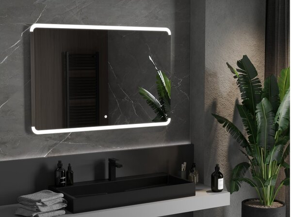 Mexen Nida kopalnica kopalnica z osvetlitvijo 120 x 80 cm, LED 6000K, proti megli - 9806-120-080-611-00