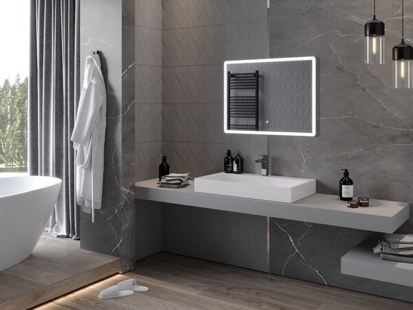 Mexen Navia ogledalo za kopalnico z osvetlitvijo 80 x 60 cm, LED 6000K, proti megli - 9803-080-060-611-00