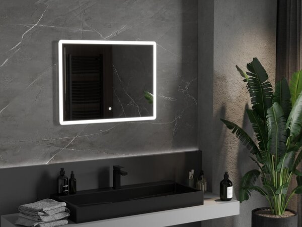 Mexen Navia ogledalo za kopalnico z osvetlitvijo 80 x 60 cm, LED 6000K, proti megli - 9803-080-060-611-00
