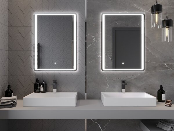 Mexen Zusa osvetljeno kopalniško ogledalo 60 x 80 cm, LED 6000K, proti meglenju - 9808-060-080-611-00