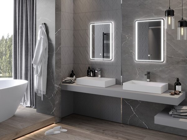 Mexen Zusa kopalniško ogledalo s osvetlitvijo 50 x 70 cm, LED 6000K, protivlaga - 9808-050-070-611-00