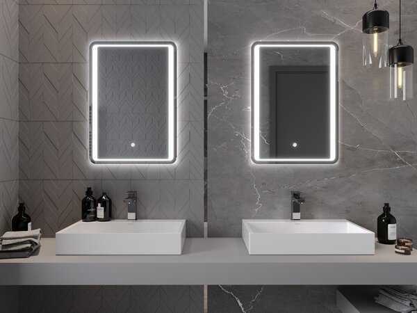 Mexen Zusa kopalniško ogledalo s osvetlitvijo 50 x 70 cm, LED 6000K, protivlaga - 9808-050-070-611-00