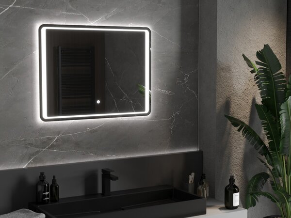 Mexen Zusa osvetljeno kopalniško ogledalo 80 x 60 cm, LED 6000K, antipara - 9808-080-060-611-00
