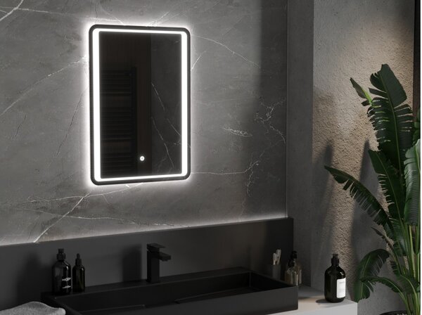 Mexen Zusa kopalniško ogledalo s osvetlitvijo 50 x 70 cm, LED 6000K, protivlaga - 9808-050-070-611-00