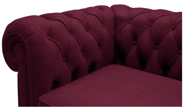 CHESTERFIELD ZOFA, bordo tekstil