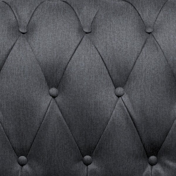 CHESTERFIELD ZOFA, siva tekstil