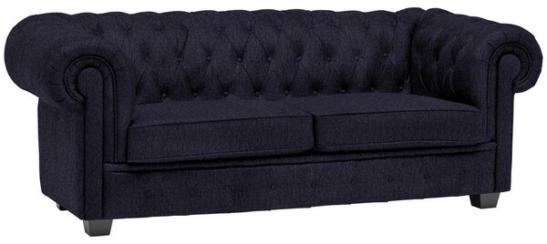 CHESTERFIELD ZOFA, črna tekstil