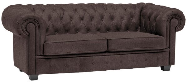 CHESTERFIELD ZOFA, temno rjava tekstil