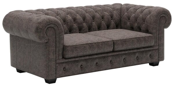 CHESTERFIELD ZOFA, temno rjava usnje