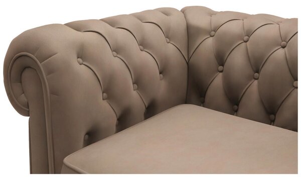CHESTERFIELD ZOFA, svetlo rjava tekstil