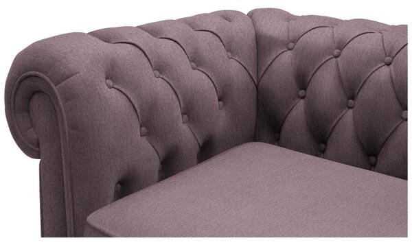 CHESTERFIELD ZOFA, sivovijolična tekstil