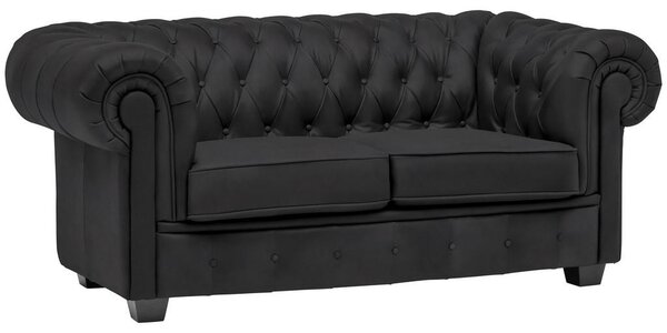 CHESTERFIELD ZOFA, črna tekstil