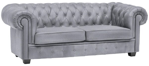 CHESTERFIELD ZOFA, svetlo siva tekstil