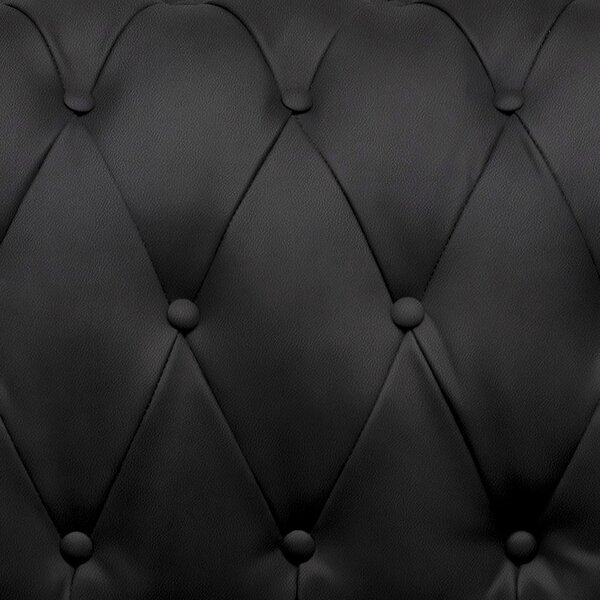 CHESTERFIELD ZOFA, črna tekstil
