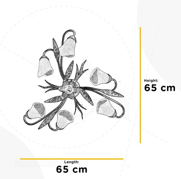 STROPNA SVETILKA 65/65/25 cm