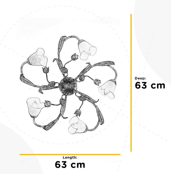 STROPNA SVETILKA 63/20 cm