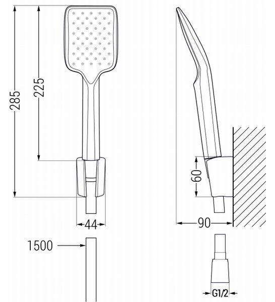 Mexen R-62 točkovni pršni set, črna - 785625052-70