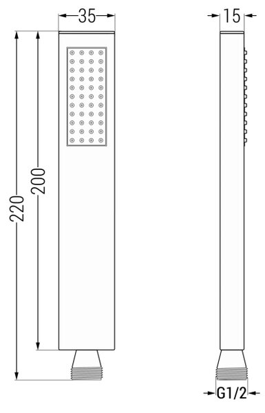 Mexen Cube DR02 podometni pršni komplet z deževnikom 25 cm, zlati - 77502DR0225-50