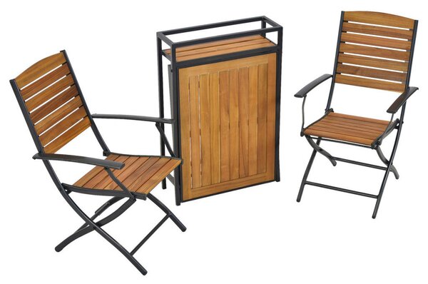 SET ZA BALKON les, kovina naravne barve naravne barve barve grafita, naravne barve