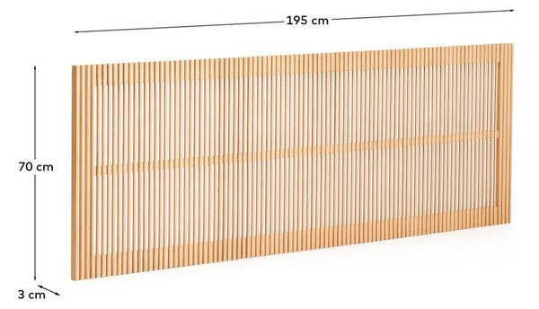 Vzglavje iz masivnega jesena v naravni barvi 195x70 cm Beyla – Kave Home