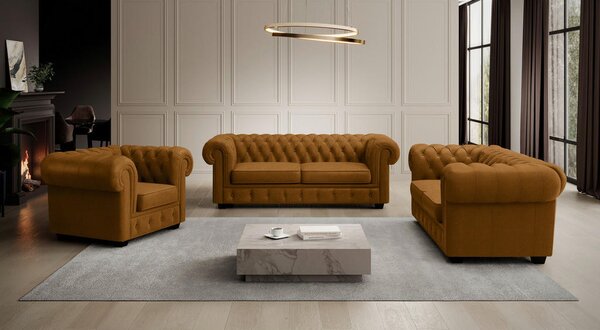 CHESTERFIELD FOTELJ, barve karija tekstil