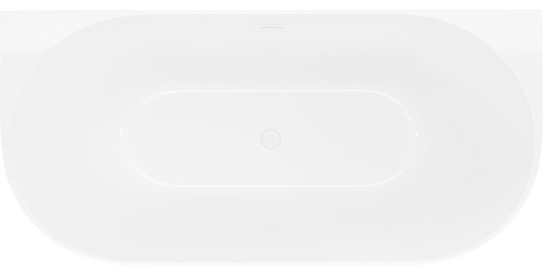 Mexen Oval Slim samostoječa kopalna kad stenska 170 x 80 cm, bela, bel preliv - 52661708000-20