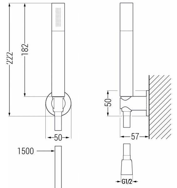Mexen R-70 točkovni tuš komplet, zlat - 785705051-50