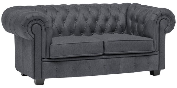 CHESTERFIELD ZOFA, siva tekstil