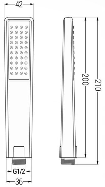 Mexen Uno DR72 podometni tuš set, krom - 71435DR72-00
