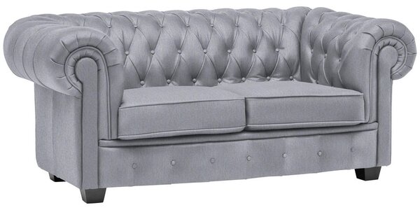 CHESTERFIELD ZOFA, svetlo siva tekstil