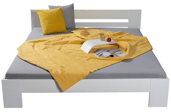 POSTELJA 180 cm x 200 cm , leseni material bela