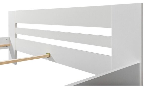 POSTELJA 180 cm x 200 cm , leseni material bela