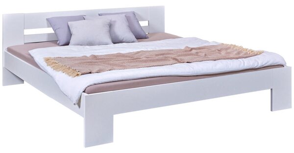 POSTELJA 180 cm x 200 cm , leseni material bela