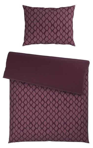 OBOJESTRANSKA POSTELJNINA STRIPES DK 140/200 cm saten vijolična