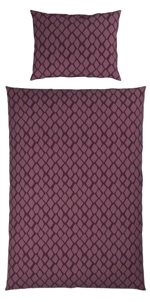 OBOJESTRANSKA POSTELJNINA STRIPES DK 140/200 cm saten vijolična