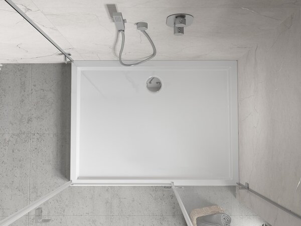 Mexen Flow+ pravokotni tuš kad 80 x 70 cm, bela sijaj - 46R107080H
