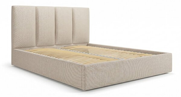 Bež zakonska postelja Mazzini Beds Juniper, 180 x 200 cm