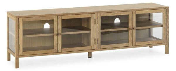 TV omarica v hrastovem dekorju v naravni barvi 160x50x40 cm Ceci – MOME