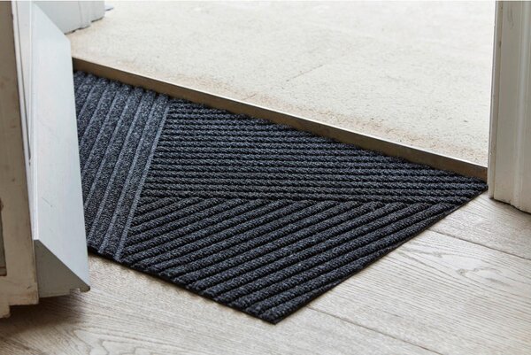 PREDPRAŽNIK Dune Stripes dark grey 45/75 cm reliefno temno siva