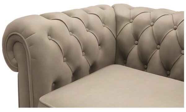 CHESTERFIELD ZOFA, bež tekstil