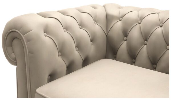 CHESTERFIELD ZOFA, krem barve tekstil