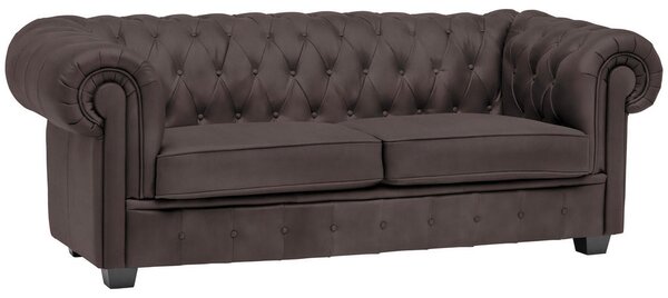 CHESTERFIELD ZOFA, temno rjava tekstil