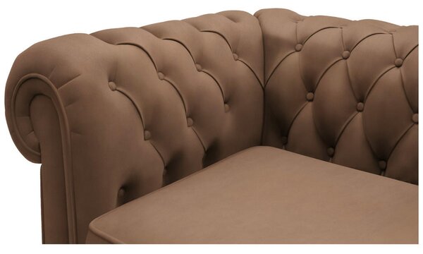 CHESTERFIELD ZOFA, rjava tekstil